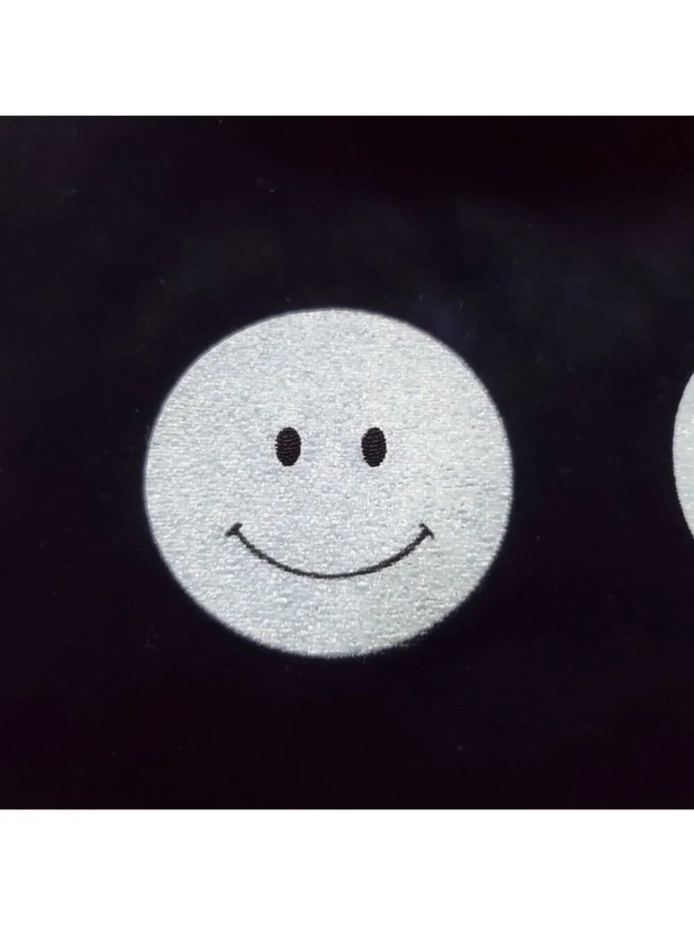 SWAT Brand Kids Girls Glittery Smiley Front Velvet Long Sleeve Blouse Sz Medium - Picture 5 of 9